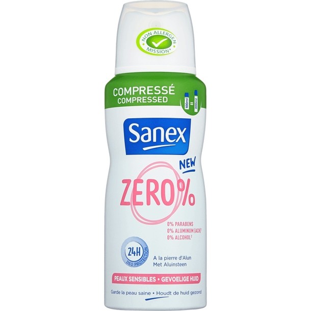 Sanex Zero% Sensitive Deodorant Spray 100 ml
