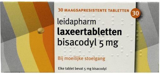 Leidapharm Bisacodyl laxeer 5mg (30 Tabletten)