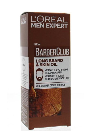 L'Oreal Paris Barber club long beard & skin oil (30 Milliliter)