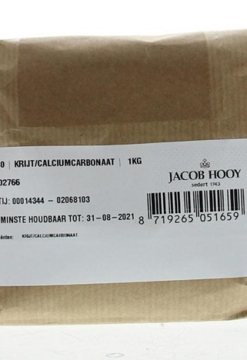 Jacob Hooy Krijt calciumcarbonaat (1 Kilogram)