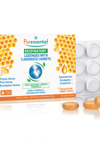 Puressentiel Ademhaling pastilles 3 honingsmaken (24 Stuks)