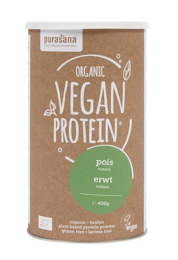 Purasana Vegan rijst erwt zonnebl pomp hennep proteine bio (400 Gram)