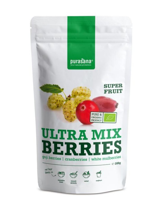 Purasana Ultra mix berries/bessen vegan bio (200 Gram)