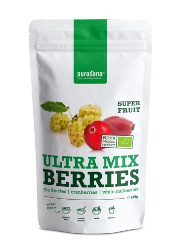 Purasana Ultra mix berries (goji/cranberry/mulberries) bio (200 Gram)