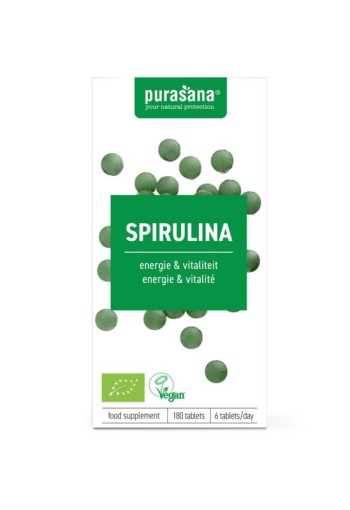 Purasana Spirulina vegan bio (180 Capsules)