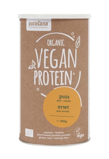 Purasana Vegan erwt proteine goji vanille bio (400 Gram)