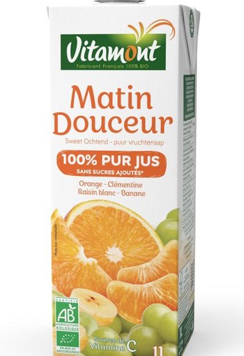 Vitamont Multi fruitsap sweet morning bio (1 Liter)