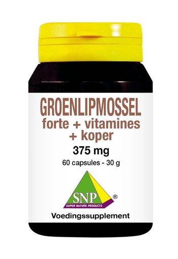SNP Groenlipmossel forte + vitamines + koper (60 Capsules)