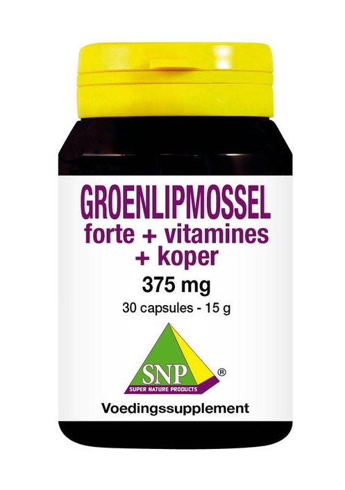 SNP Groenlipmossel forte + vitamines + koper (30 Capsules)
