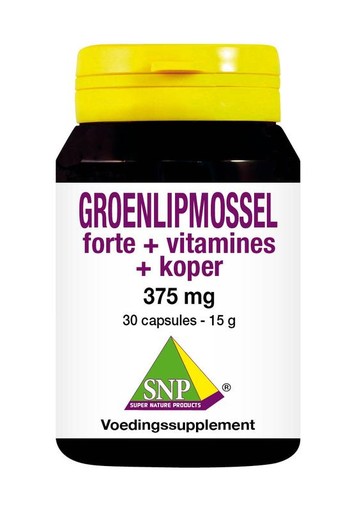 SNP Groenlipmossel forte + vitamines + koper (30 Capsules)