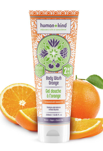 Human+Kind 2 in 1 Bodywash orange vegan (250 Milliliter)
