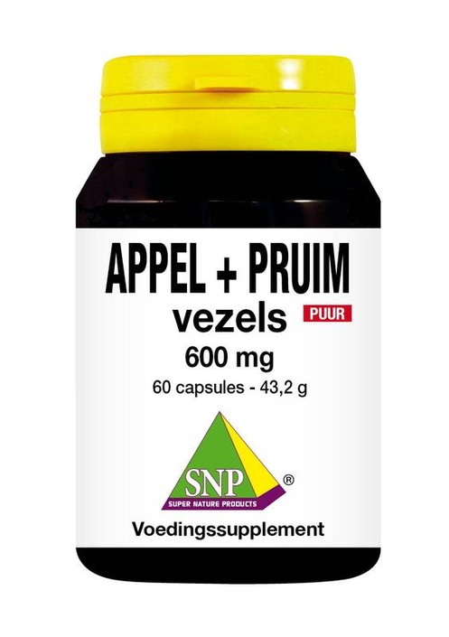 SNP Appel pruim vezels 600 mg puur (60 Capsules)