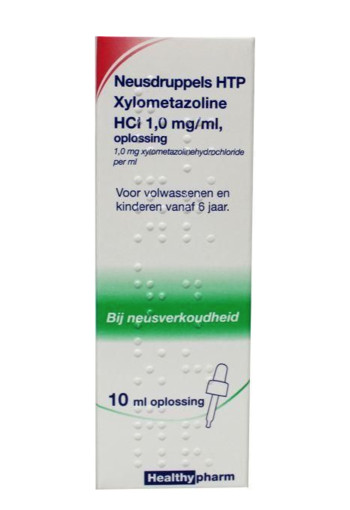 Healthypharm Neusdruppels HTP Xylometazoline HCl 1mg/ml (10 Milliliter)