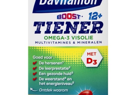 Davitamon Multi Boost Junior 12+ Omega-3 Visolie Kauwcapsules Citrus 60 stuks