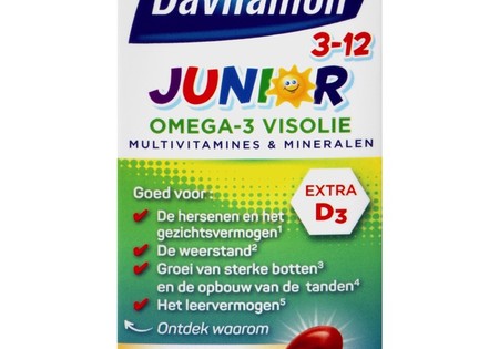 Davitamon Junior 3+ omega 3 visolie 60 capsules