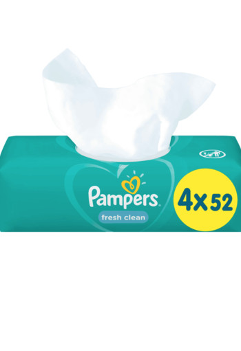 Pampers Fresh Clean Babydoekjes 4-Pak 208 stuks
