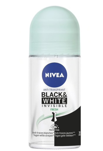 Nivea Deodorant roller invisible black & white fresh (50 ml)