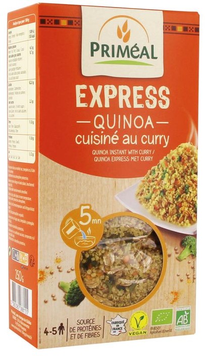Primeal Quinoa express gekookt curry bio (250 Gram)