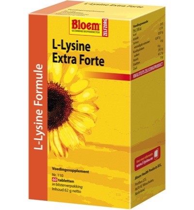Bloem L-lysine Extra Forte Lipblaasjes 60tb