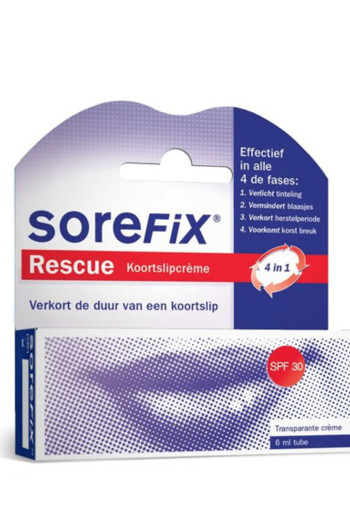 Sorefix Rescue koortslipcreme tube (6 Milliliter)
