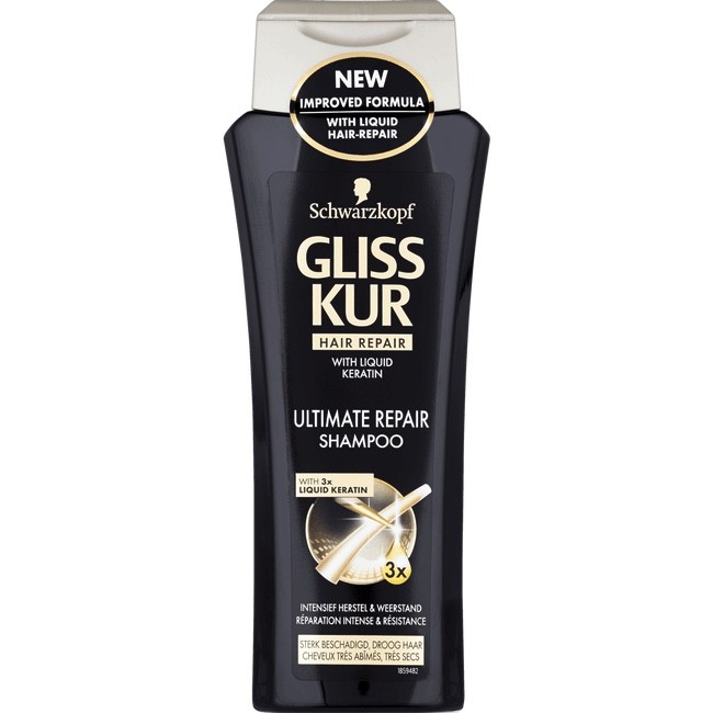 donor Nieuwheid Aanhoudend Schwarzkopf Gliss Kur Shampoo ultimate repair (250 ml)