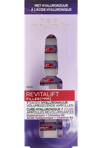 L’Oréal Paris Skin Expert Revitalift Filler Hyaluronzuur Ampullen - Kuur 7 dagen 11 ml