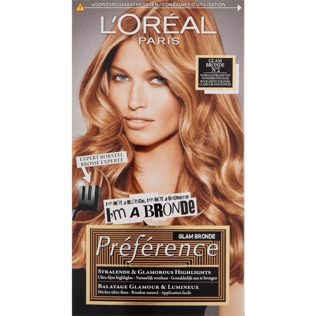 Mauve Pakistan Verwoesting L'Oréal Paris Préference Glam Highlights Permanente Haarkleuring 02 Licht  Donkerblond