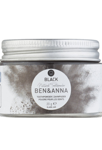 Ben & Anna Tandpoeder zwart active charcoal 20 gram