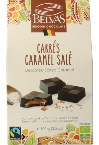 Belvas Puur met licht gezouten caramel bio (100 Gram)