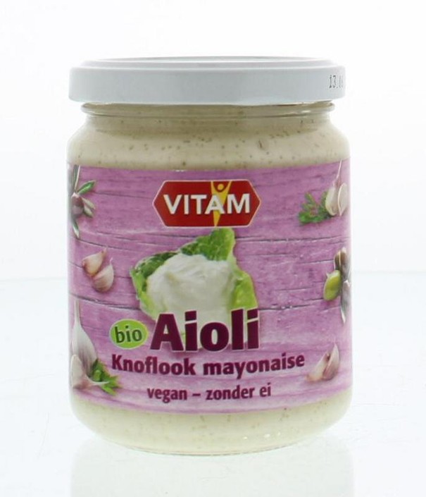 Vitam Aioli knoflook mayonaise bio (225 Milliliter)