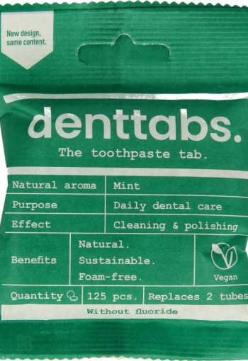 Denttabs Tandenpoets tabletten (125 Stuks)