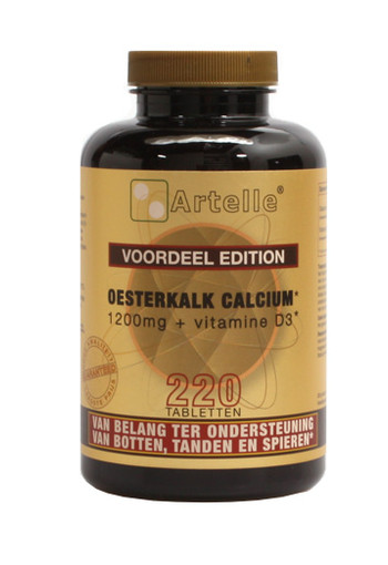 Artelle Oesterkalk 1200mg, calcium + vitamine D3 (220 Tabletten)