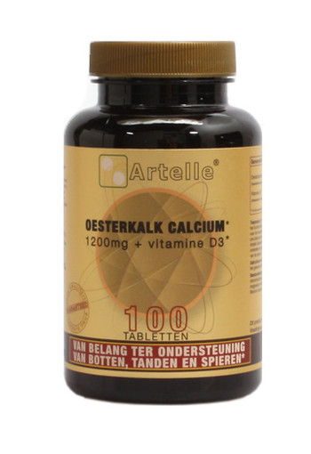 Artelle Oesterkalk 1200mg, calcium + vitamine D3 (100 Tabletten)