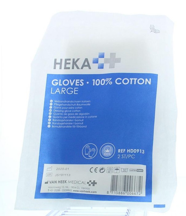 Heka Verbandhandschoen maat L (2 Stuks)