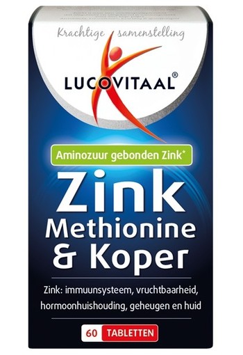 Lucovitaal Zink methionine & koper 60 tabletten