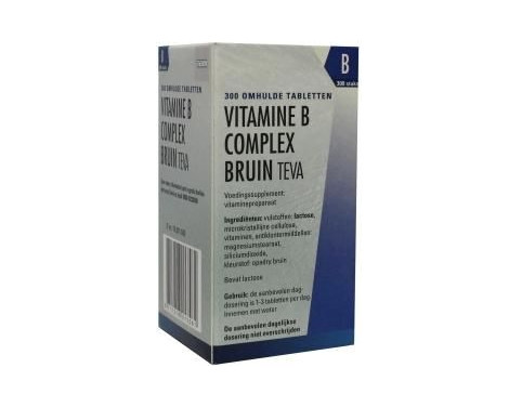 Glimp werkplaats Ruim Teva Vitamine B complex bruin los (300 tabletten)