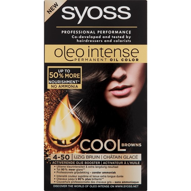 Syoss Color Oleo Intense 4-50 IJzig bruin haarverf (1 set)