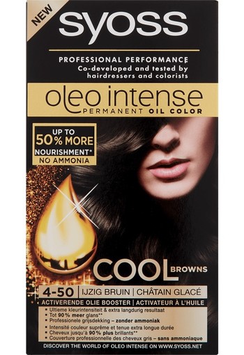Syoss Color Oleo Intense 4-50 IJzig bruin haarverf (1 set)
