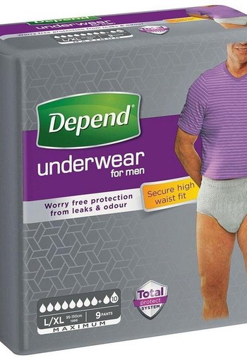 Depend Pants men max maat L/XL 1986 (9 Stuks)
