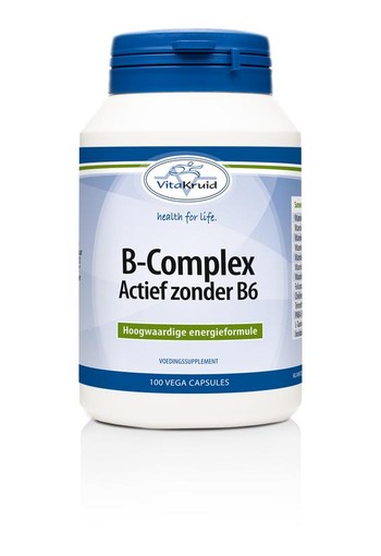 Vitakruid B-Complex actief zonder B6 (100 Vegetarische capsules)