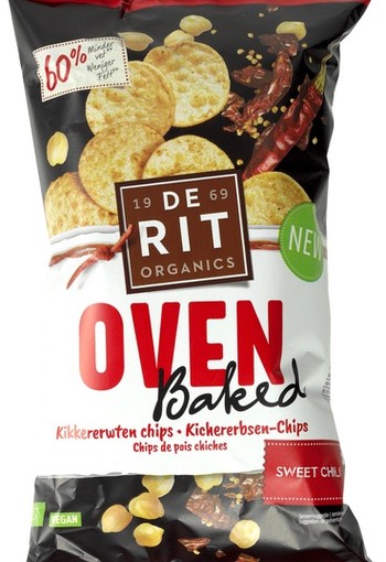 De Rit Kikkererwtenchips ovenbaked sweet chili bio (75 Gram)