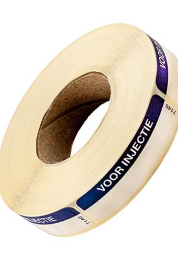 Spruyt Hillen Sticker voor injectie blauw (1000 Stuks)