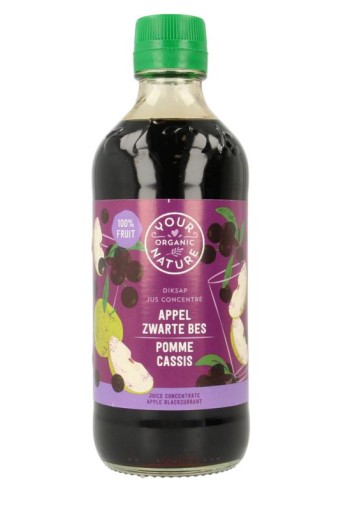 Your Organic Nat Diksap appel zwarte bes bio (400 Milliliter)