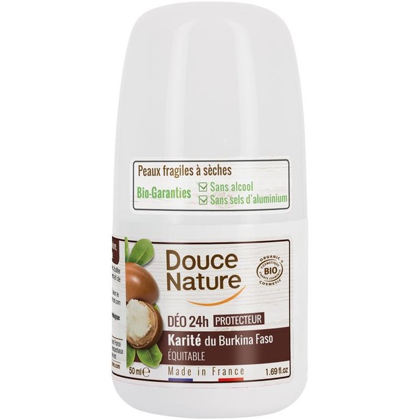 Douce Nature Deodorant roll on met karite sheabutter 24h bio (50 Milliliter)