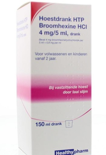 Healthypharm Hoestdrank broomhexine HCI 4mg/5ml (150 Milliliter)