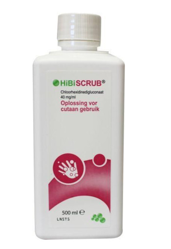 Hibiscrub Chloorhexidine gluconaat 40mg/ml (500 Milliliter)
