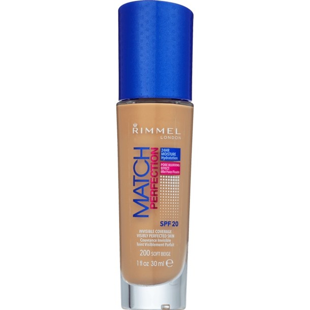 Rimmel London Match Perfection Foundation - 200 Soft Beige- 33 gr.