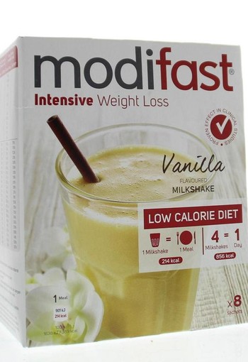 Modifast Intensive milkshake vanille 8 stuks (440 Gram)