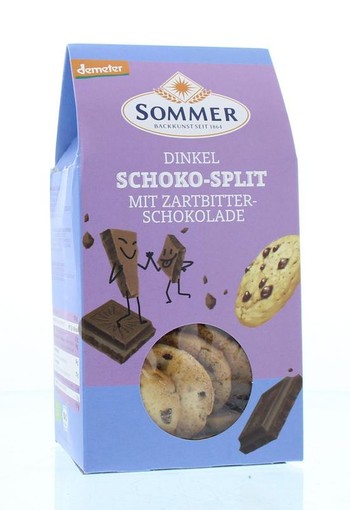 Sommer Spelt koekjes chocosplit bio (150 Gram)