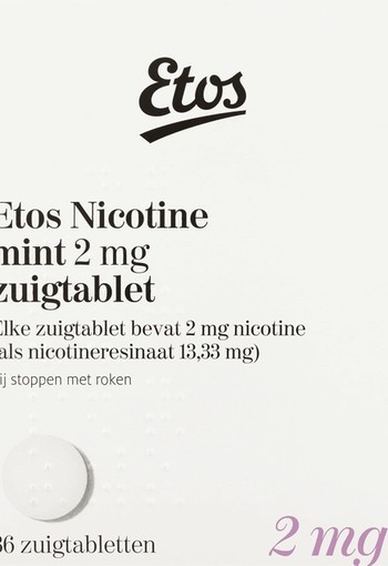 Etos Ni­co­ti­ne zuig­ta­blet­ten mint 2 mg 36 stuks